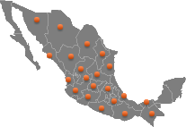 Mapa de México — cobertura nacional de despensas